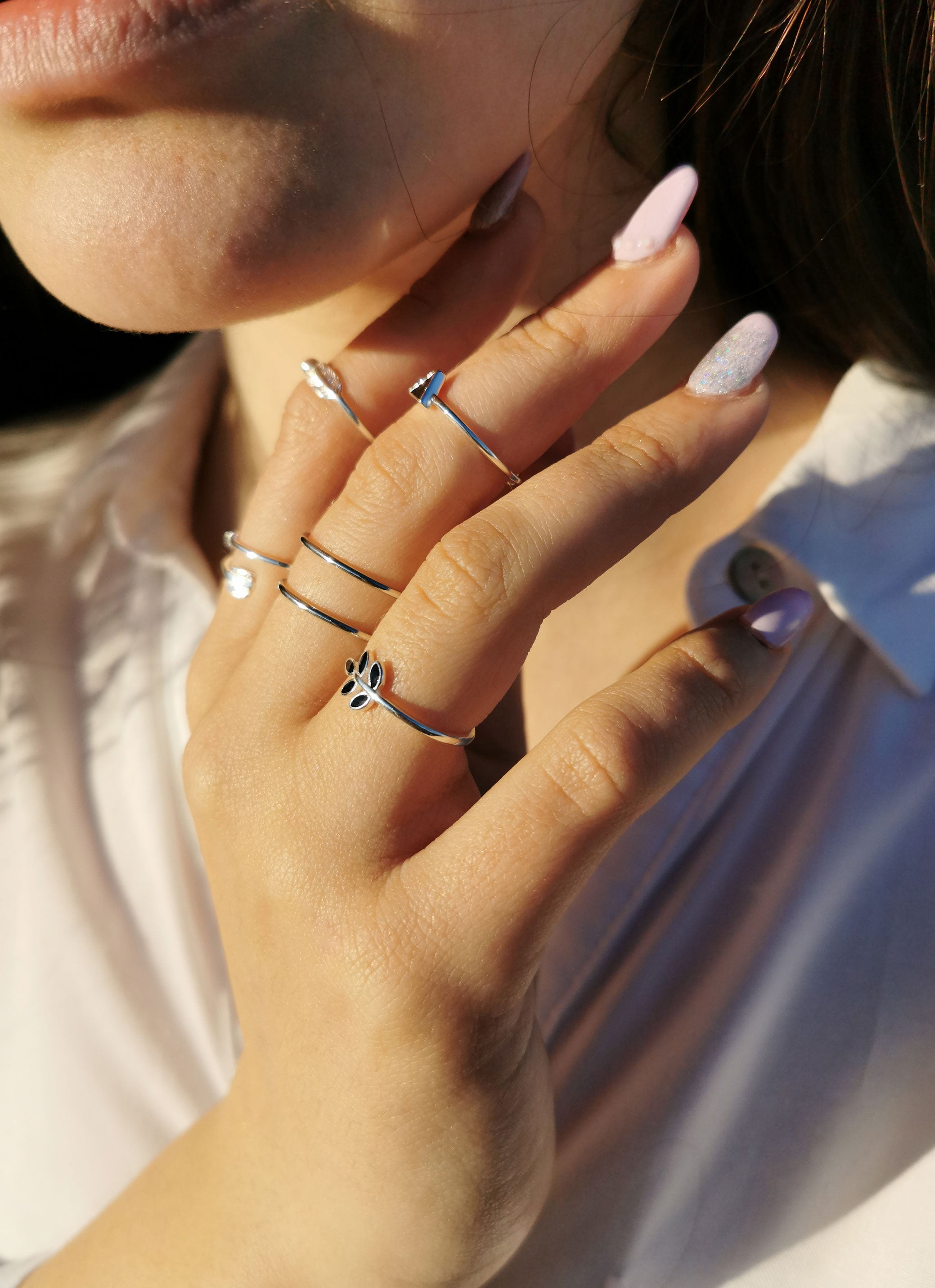 Anillo Strada de Plata de Ley - DiversoWomen